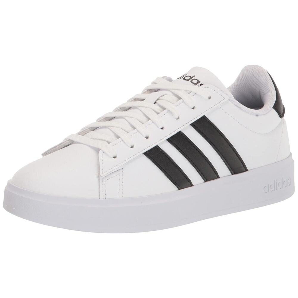 Adidas Mens Grand Court 2 Tennis Shoes White Black Size 7.5 Comfort Shoe New
